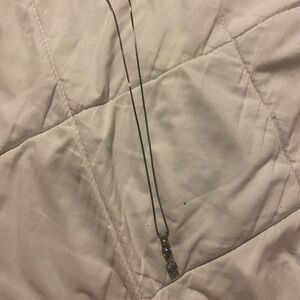 Faux diamond 3 stone necklace